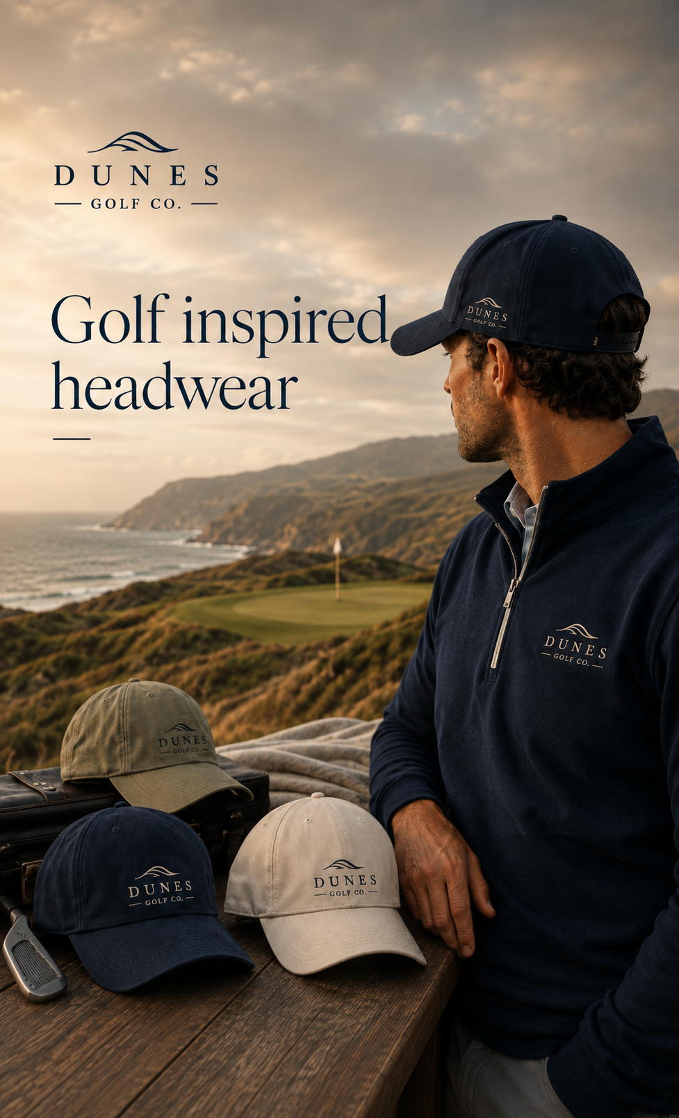 Golf-inspired headwear